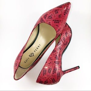 🔻 Katy Perry “Admit One” The Sissy Pump Red Heal